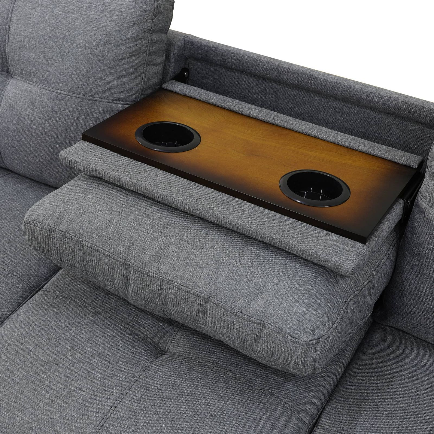 Grey Linen 3-Piece Sofa Set Living Room Sofa