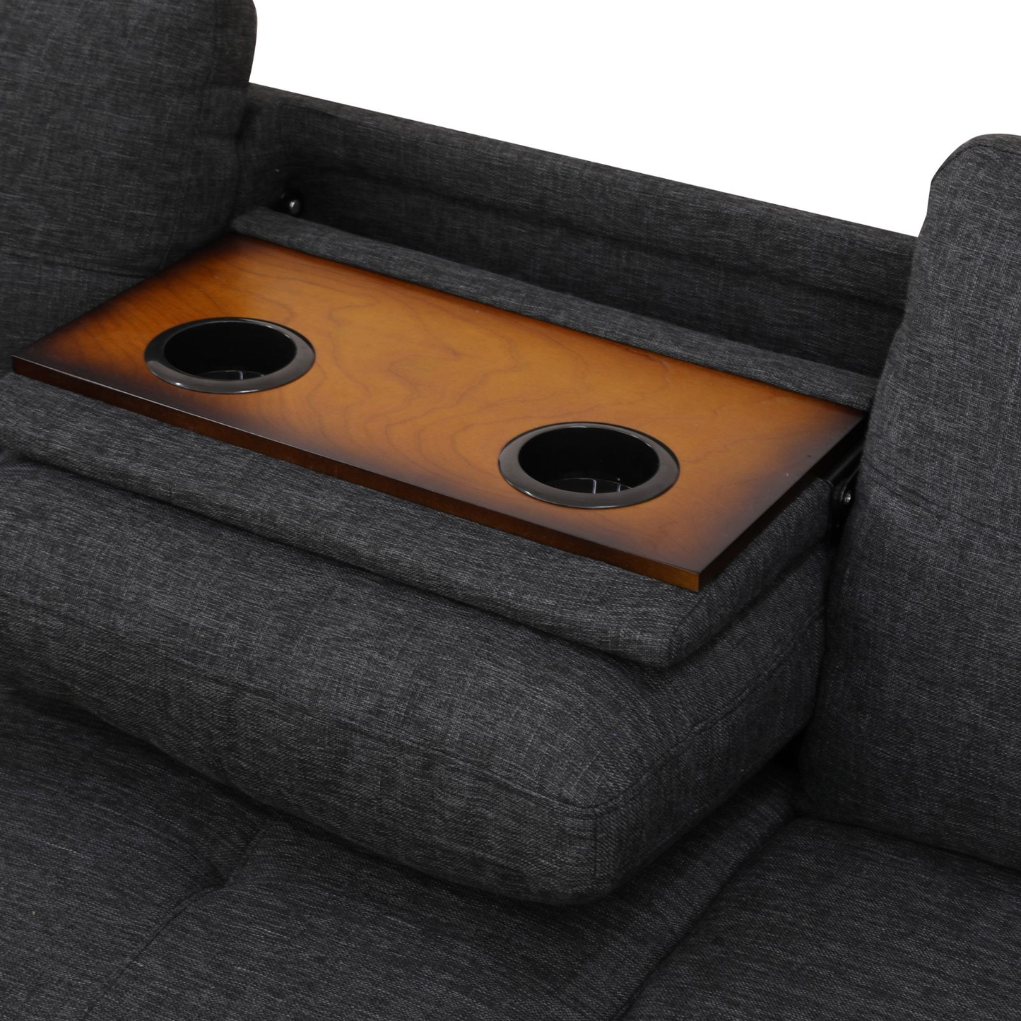 Black Grey Linen 3-Piece Sofa Living Room Sofa Set