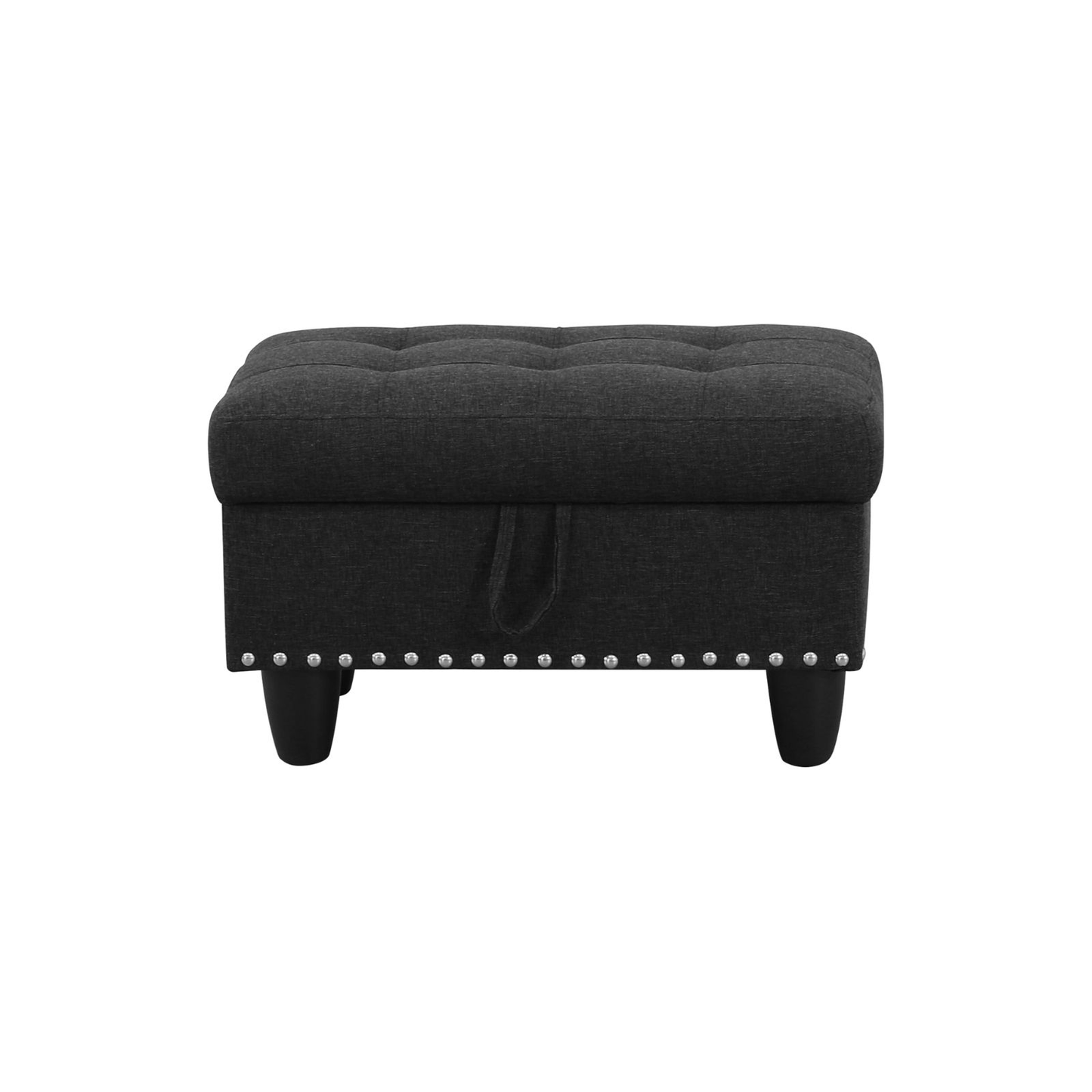 Black Grey Linen 3-Piece Sofa Living Room Sofa Set