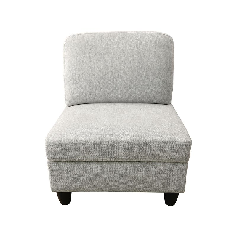 Grey White Flannel 8-Piece Living Room Sofa Set