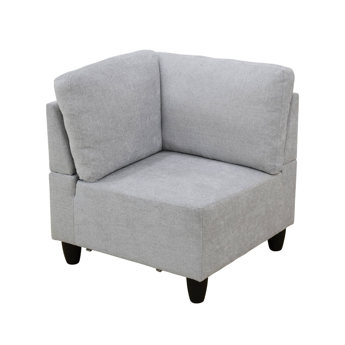 Grey White Flannel 8-Piece Living Room Sofa Set