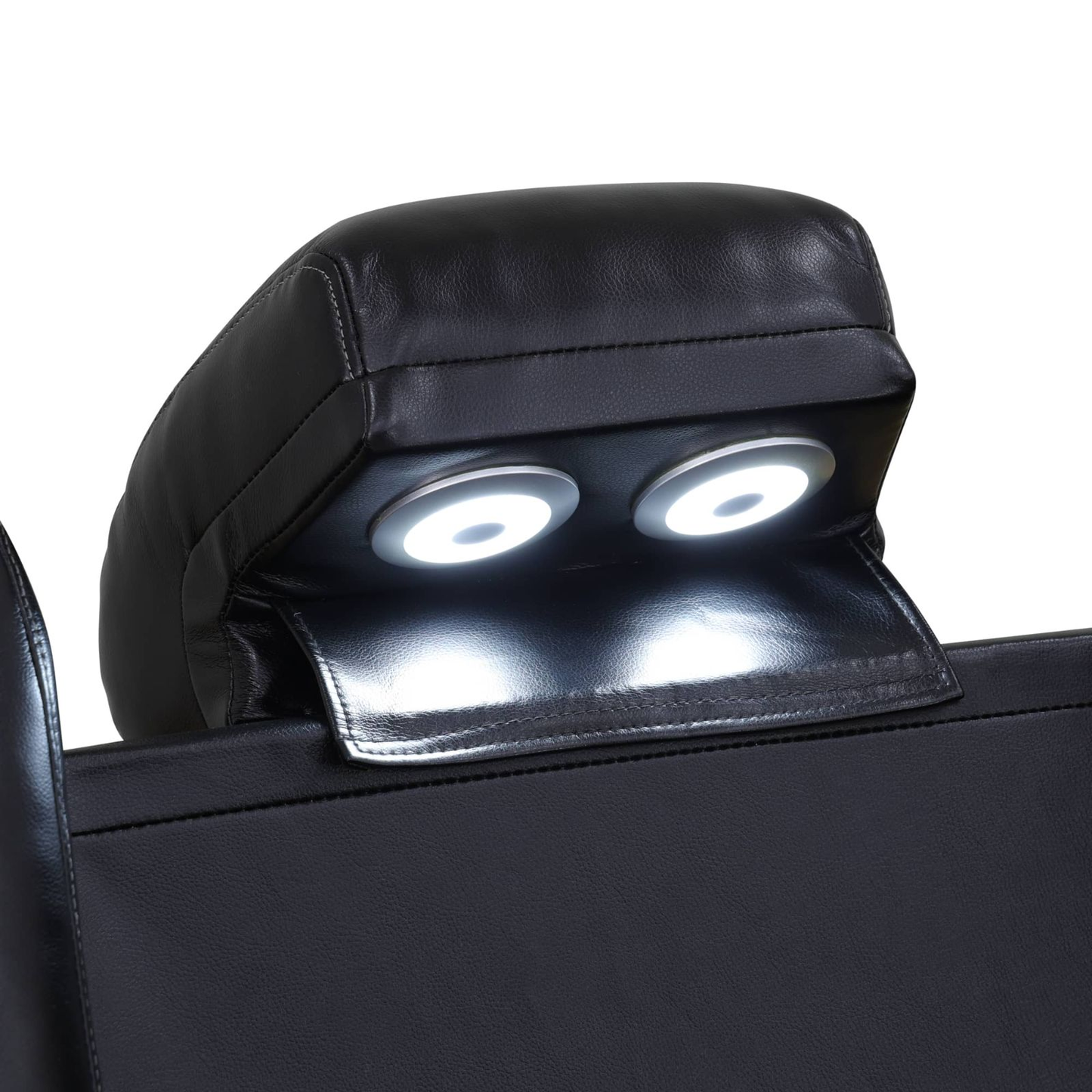 Black Breathing Leather 3-Piece Living Room Recliner Sofa