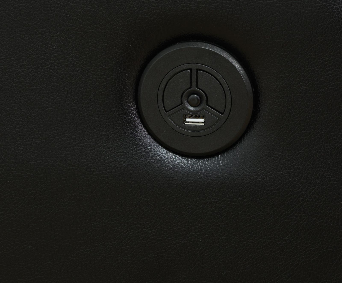 Black Breathing Leather 3-Piece Living Room Recliner Sofa Set